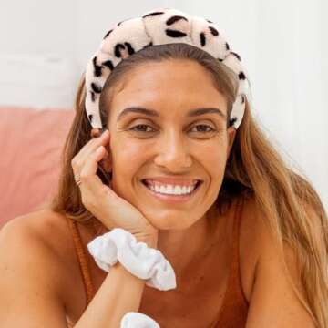 HitModa Spa Headbands for Washing Face or Facial, Makeup Headband, Skincare Headbands, Terry Cloth Headband Face Wash Headband Puffy Makeup Headbands for Face Washing, Mask, Skin Treatment