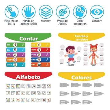 Spanish Busy Book for Kids | Montessori Toys for Toddlers | Preschool Learning Activity and Early Le...