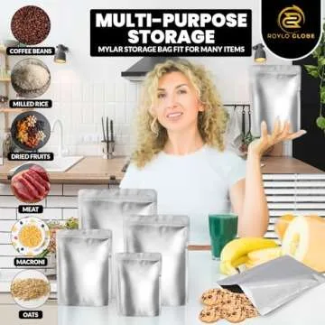 120 Mylar Bags with Oxygen Absorbers and Labels for Storage