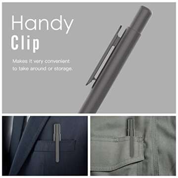 MoKo Holder Case for Apple Pencil 1st Generation, Retractable Apple Pencil 1st Case Protective iPad Pencil Sleeve Skin Cover with Clip - Dark Gray