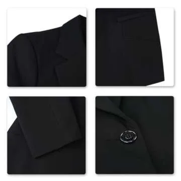 YUNCLOS Women's 2 Piece Office Lady Business Suit Set Slim Fit Blazer Pant