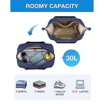 BAGSMART Large Gym Bag with Yoga Mat Buckle, Weekender Overnight Bag for Women, Travel Duffle Bag for Travel Essentials, Carry On Tote Bag Hospital Bag for Labor and Delivery