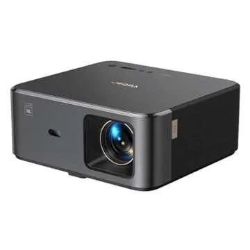 Projector 4K with Android TV, YABER K2s 1000 ANSI WiFi 6 Bluetooth Projector, Sound by JBL, Dolby Audio, Auto Focus & Keystone,Native 1080P 4K Supported Outdoor Movie Projector with Netflix 7000+ Apps