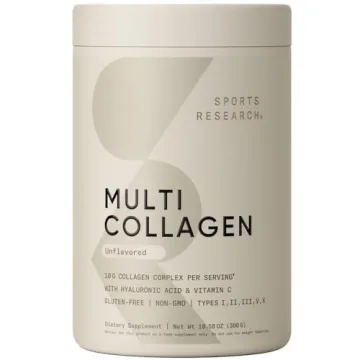 Sports Research Multi Collagen Protein Powder - Youthful Skin & Joint Support