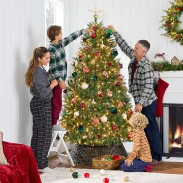 Douglas Fir Pre-lit Christmas Tree - 9ft Elegant Holiday Decoration