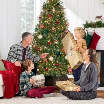 Douglas Fir Pre-lit Christmas Tree - 9ft Elegant Holiday Decoration