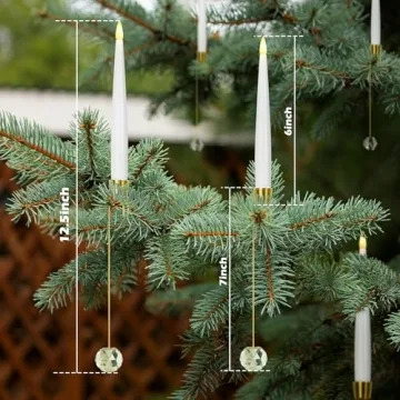 AFINETH Christmas Tree Candles, Flameless & Remote-controlled