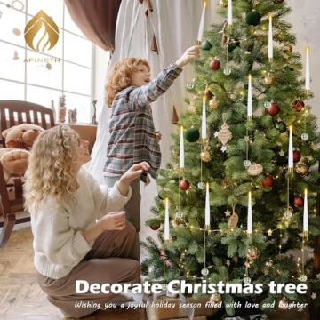AFINETH Christmas Tree Candles, Flameless & Remote-controlled