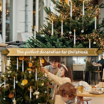 AFINETH Christmas Tree Candles, Flameless & Remote-controlled