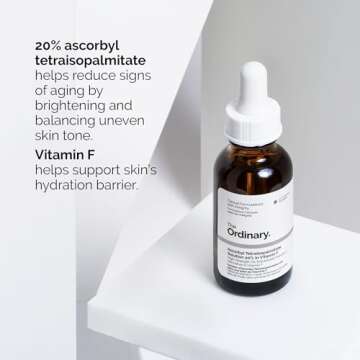The Ordinary Ascorbyl Tetraisopalmitate Solution 20% in Vitamin F, Hydrating Vitamin C Oil for Even Skin Tone, 1 Fl Oz