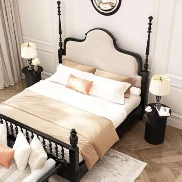 Wnutrees Round Fluted End Table for Modern Farmhouse Style