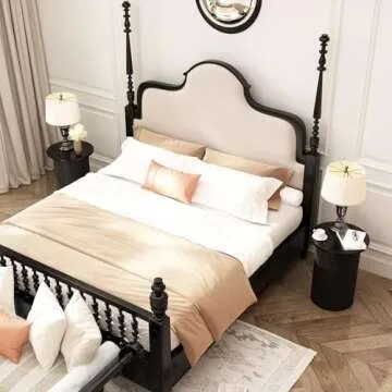 Wnutrees Round Fluted End Table for Modern Farmhouse Style