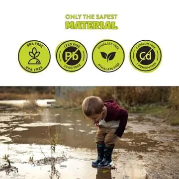 Western Chief Kids Glitter Lighted Waterproof PVC Boot, Multi, 12