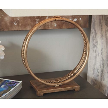 Elegant Ashley Mahala Table Lamp - Antique Gold Design