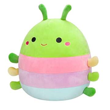 Squishmallows Original 14-Inch Rutabaga Caterpillar with Multicolored Stripes - Large Ultrasoft Official Jazwares Plush, SQK2865