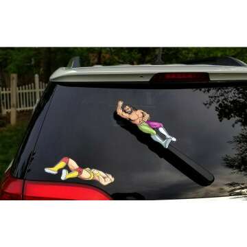 Wrestling Elbow Drop Wiper Cover & Decal