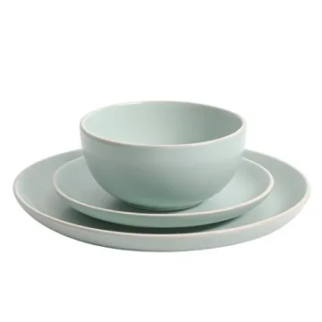 Gibson Home Rockaway Dinnerware Set for 4 - Teal Matte