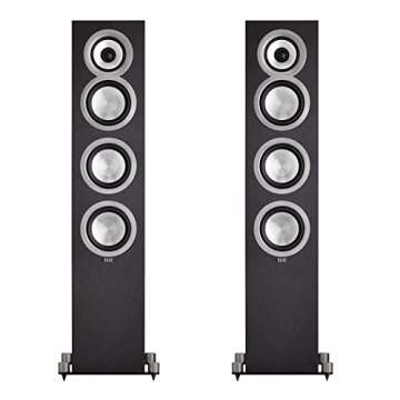 ELAC Uni-fi UF5 3-Way Floorstanding Speaker by Andrew Jones - (Each) Black (UF51-BK)