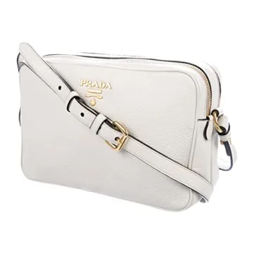 Prada Women's White Vitello Phenix Crossbody Handbag