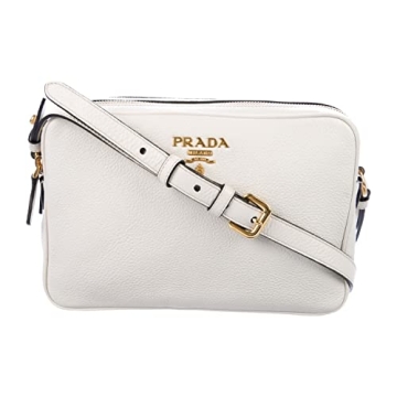 Prada Women's White Vitello Phenix Crossbody Handbag