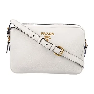 Prada Women's White Vitello Phenix Crossbody Handbag