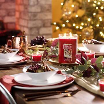 Yankee Candle Sparkling Cinnamon, Classic 22oz Large Dual-Wick Tumbler Candle, Long-Lasting Burn Time, Ideal for Holidays and Gift-Giving