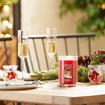 Yankee Candle Sparkling Cinnamon, Classic 22oz Large Dual-Wick Tumbler Candle, Long-Lasting Burn Time, Ideal for Holidays and Gift-Giving