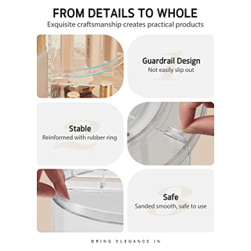 Syntus 360 Rotating Makeup Organizer Adjustable Trays