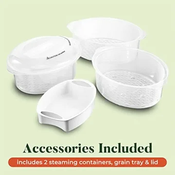 BELLA 9.5 QT Triple Tier Steamer for Healthy Cooking