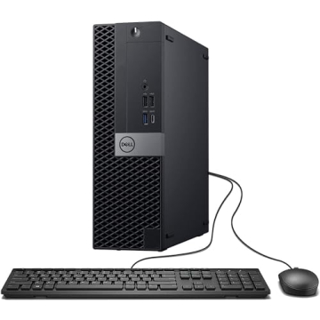DELL OptiPlex 7050 SFF Desktop Computer with 24" FHD Monitor Bundle PC Set, 7th Gen Quad Core i5-7500, 16GB RAM, 256GB SSD, HDMI, DisplayPort, Keyboard and Mouse, WiFi, BT, Windows 10 Pro (Renewed)