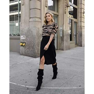 The Drop Women's Camila Slouchy Crew Neck Sweater Sweater, -Ivory, XS