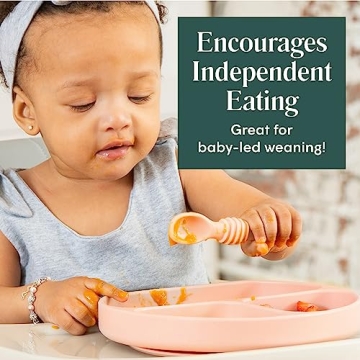 Simka Rose Silicone Baby Spoons for Safe Teething & Feeding