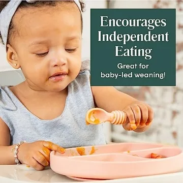 Simka Rose Silicone Baby Spoons for Safe Teething & Feeding