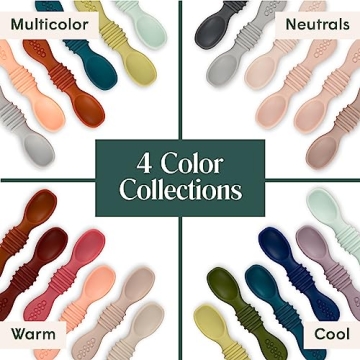 Simka Rose Silicone Baby Spoons for Safe Teething & Feeding