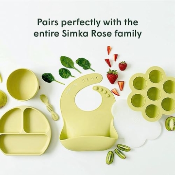 Simka Rose Silicone Baby Spoons for Safe Teething & Feeding