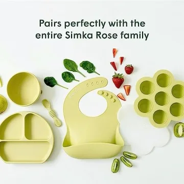 Simka Rose Silicone Baby Spoons for Safe Teething & Feeding