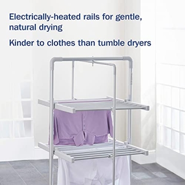 Easylife XL Heated Drying Rack with Timer for Efficient Drying