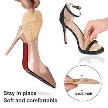 Metatarsal Pads Women, Ball of Foot Cushions for Women, Forefoot Pads Stop Feet from Sliding Forward...