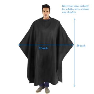 4 Pack Waterproof Hairdressing Capes with Snap Closure for Salons and Home Use
