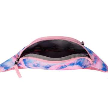 Choco Mocha Kids Fanny Pack Girls Tie Dye Fanny Pack for Kids 6-8 8-12 Toddler Little Girls Fanny Pack 4-8 Children Waist Pack Kids Belt Bag for Girls Hip Belly Pack age 5 6 7 8 9 Gifts Pink