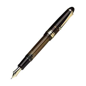 PILOT Custom 823 Fountain Pen, Amber Barrel, Medium Nib, Blue Ink (60556)