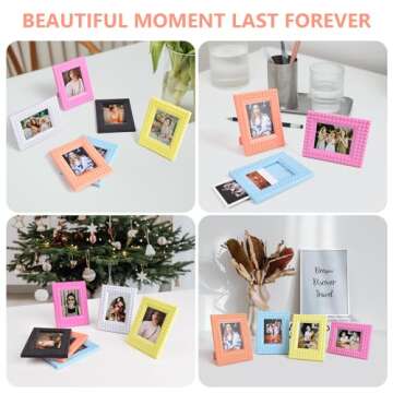 HIYQIN Mini Photo Frames - 6 Colorful Frames Set