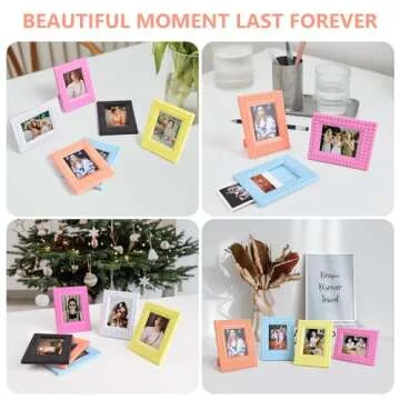 HIYQIN Mini Photo Frames - 6 Colorful Frames Set