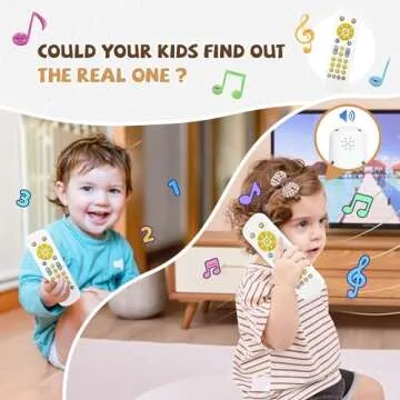 KIRALUMI Baby TV Remote Toy - Baby Early Learning Toys, Musical Toys, Toddler Toys with Realistic Play, Lights, and Sounds -6, 9, 12, 18 Month Boys Girls Toys Gift