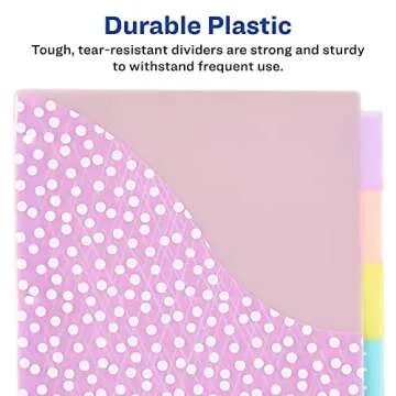 Avery 5 Tab Dividers for 3 Ring Binders with Pockets