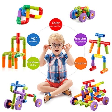 Jouqtoys 72-Piece STEM Building Blocks Set for Kids