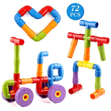 Jouqtoys 72-Piece STEM Building Blocks Set for Kids