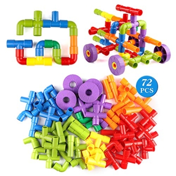 Jouqtoys 72-Piece STEM Building Blocks Set for Kids