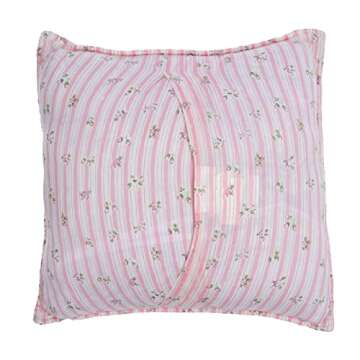 Cozy Line Home Fashions Pink Rose Romantic Ruffle Floral Flower Decor Pillow (Pink Lace, Decor Pillow - 1pc)