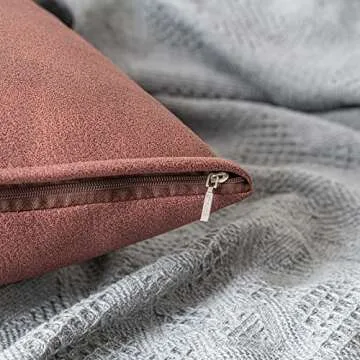 MIULEE Pack of 2 Decorative Faux Leather Modern Pillow Covers Square Luxury Cushion Case Durable Throw Pillow Cover Shell for Couch Sofa Bed Living Room 18x18 Inch Brown